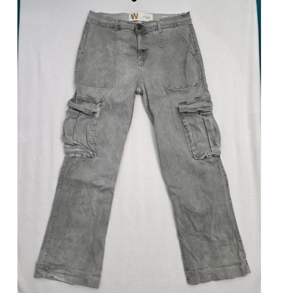 Waimea Baggy Fit Cargo Pants 34 Grey Cotton Stretch Streetwear Gorpcore Utility